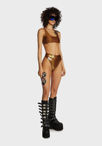 Oil Slick Overboard Bikini Bottoms