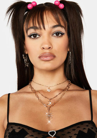 You're So Bright Layered Locket Choker