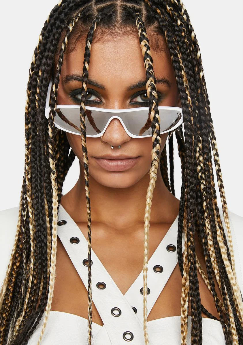 Compression White Chrome Sunglasses