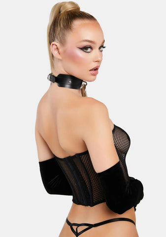 Athena Jacquard Mesh Bustier Set