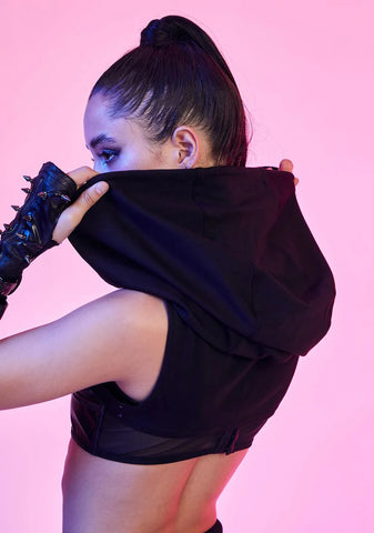 Virtually Flawless D-Ring Crop Hoodie