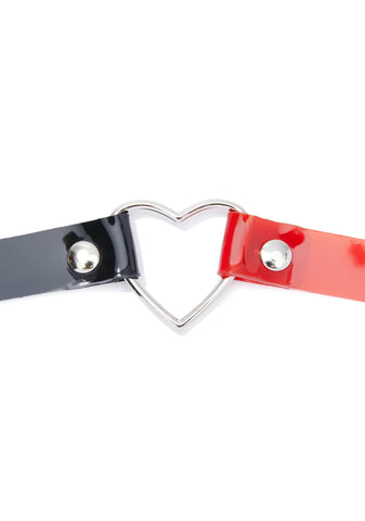 Split Love Heart Choker