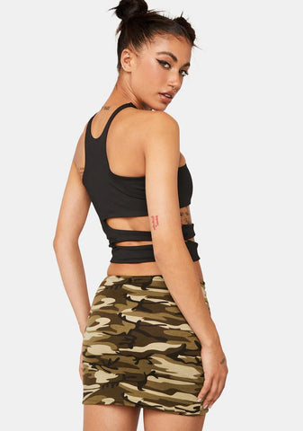 Camo Mini Skirt