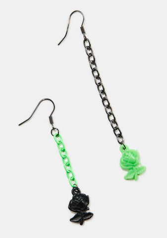 Thorns Of Love Mismatched Drop Earrings