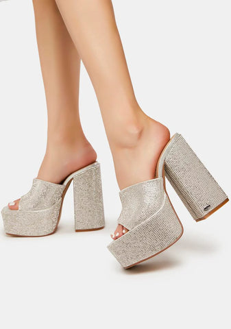 Tryx Rhinestone Platform Heels