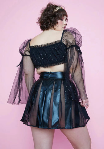 Always Chasing Moonlight Pleated Mini Skirt