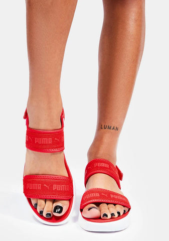 Red Sportie Sandals