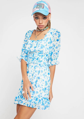 Told You So Floral Ruffle Dress