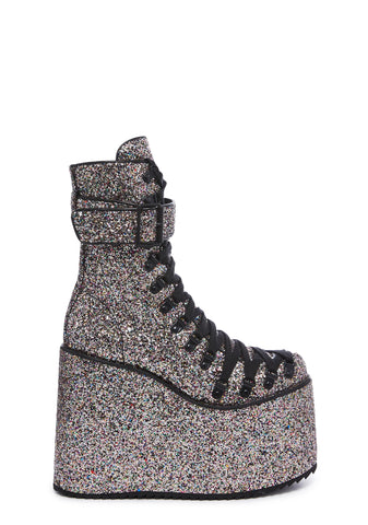 Sugar Coated Traitor Boots - Silver