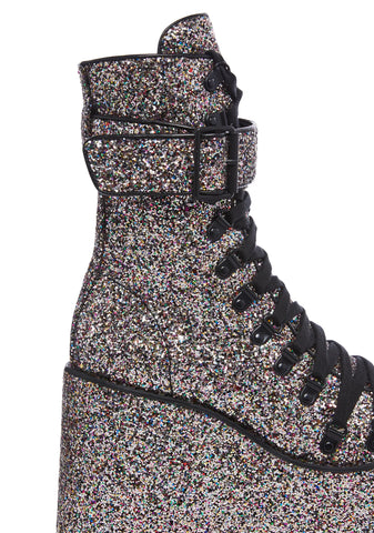 Sugar Coated Traitor Boots - Silver