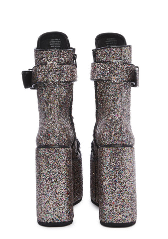 Sugar Coated Traitor Boots - Silver