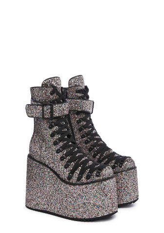Sugar Coated Traitor Boots - Silver