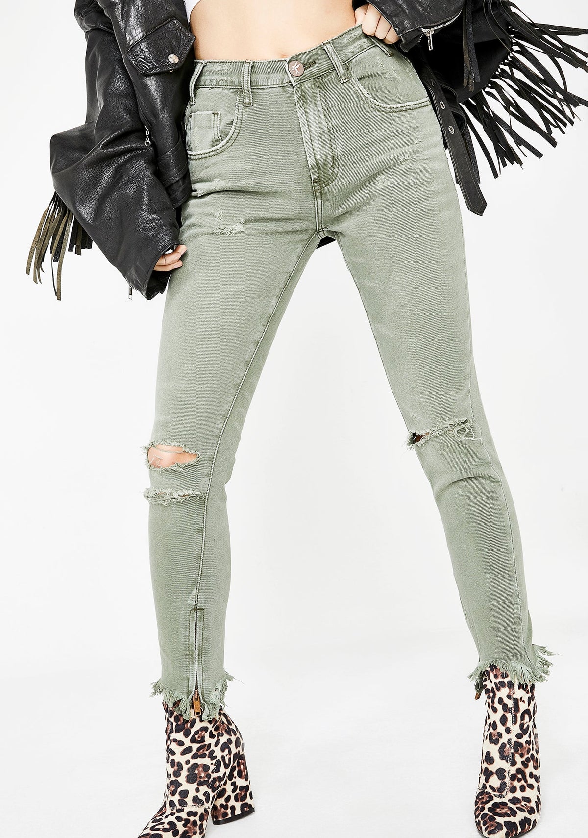 Super Khaki Freebirds High Waist Jeans