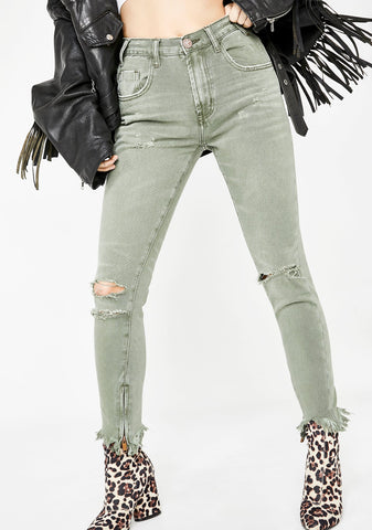 Super Khaki Freebirds High Waist Jeans