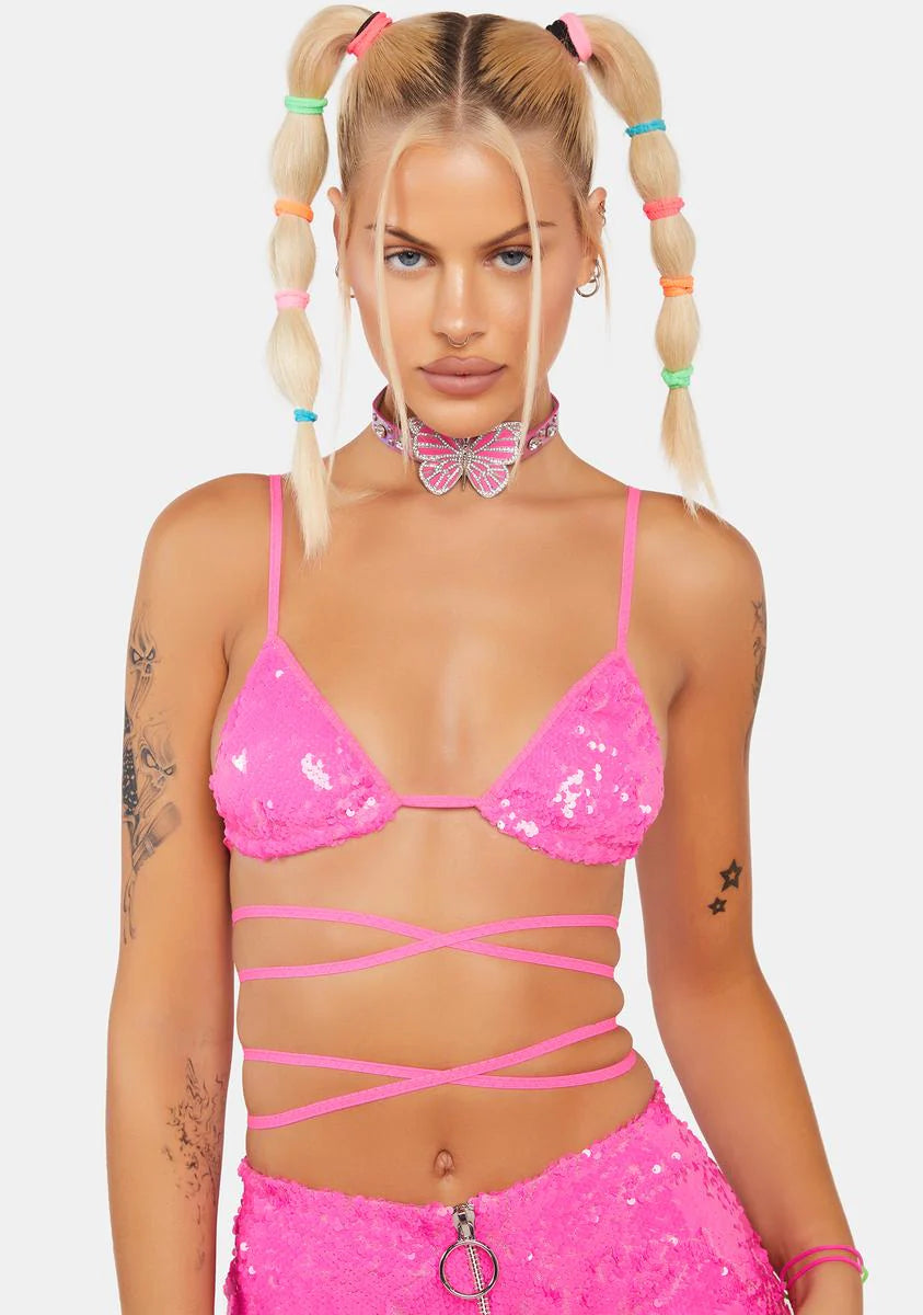 Sweet Infinity Dream Sequin Bra Top