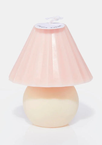 Pink Retro Lamp Candle