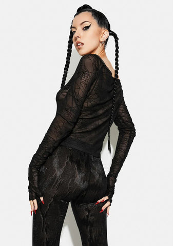 Just Widowed Sheer Top