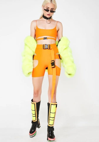 Agent Orange Buckle Shorts