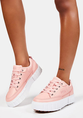 Peach Sandblast Low Sneakers