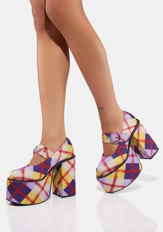 All Hail Me Plaid Mary Janes