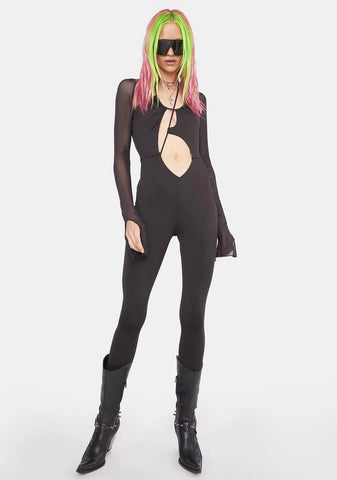 Running Late Cut Out Catsuit