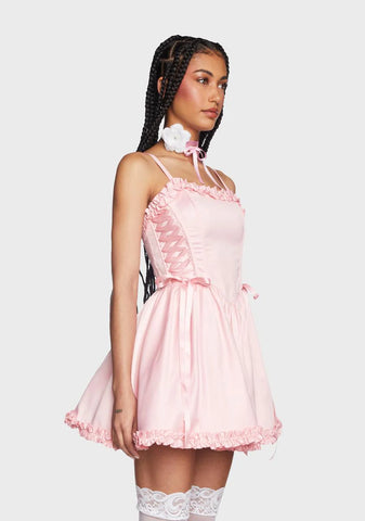 Takes The Cake Mini Dress - Light Pink
