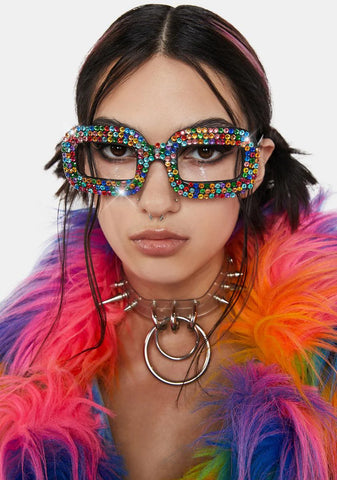 Living Color Rhinestone Sunglasses