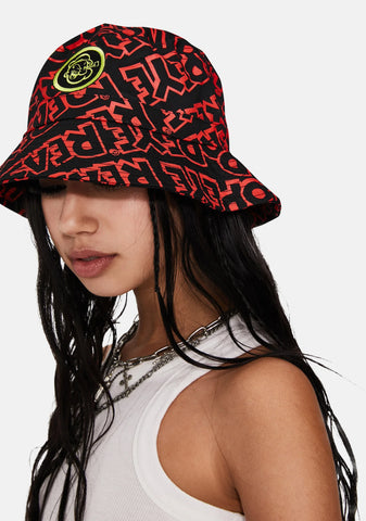 Red Popeye Bucket Hat