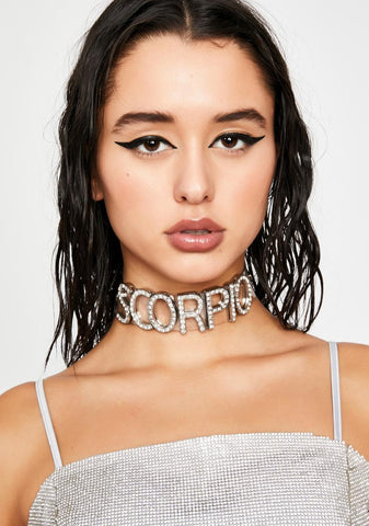 Slayin' Scorpio Rhinestone Choker