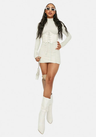 Bliss In Any Event Mock Neck Bustier Dress