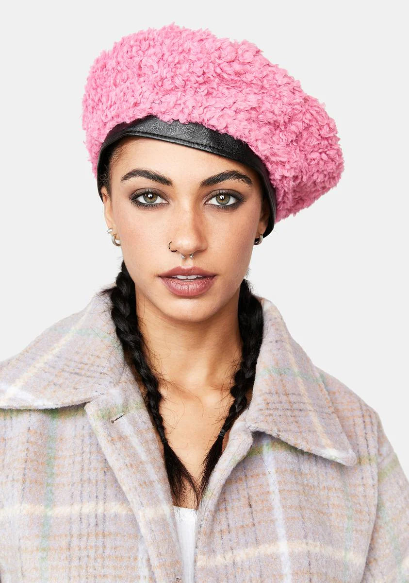 Pink Fawn Beret