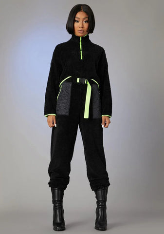 None Of Ur Business Teddy Joggers