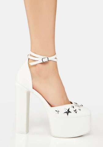 Starry Platform Heels