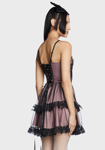 Strapless Tiered Mini Dress