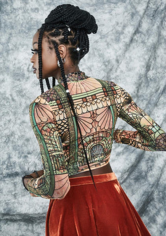 Malice Palace Mock Neck Top