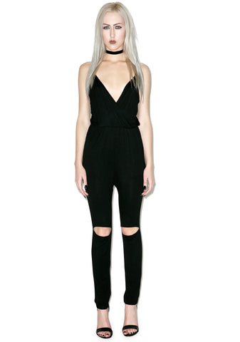 Hideaway Split Knee Jumpsuit