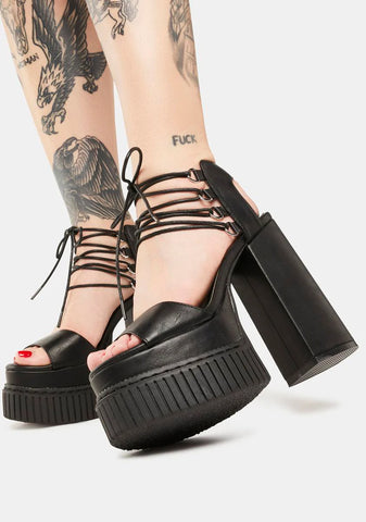 Strappy Platform Creeper Heels