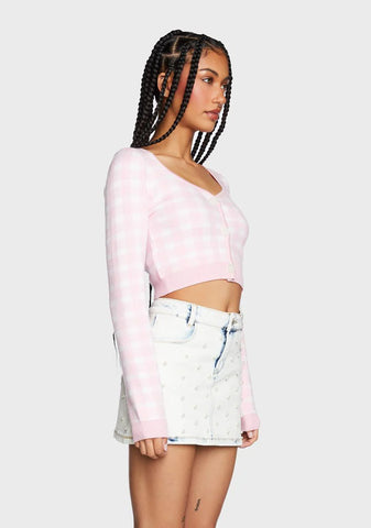 Cute By Design Plaid Cardigan