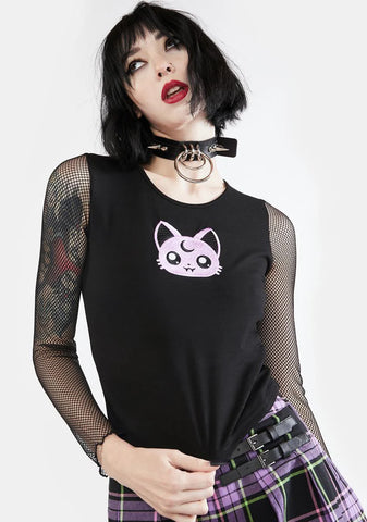 Lunar Kitten Fishnet Top