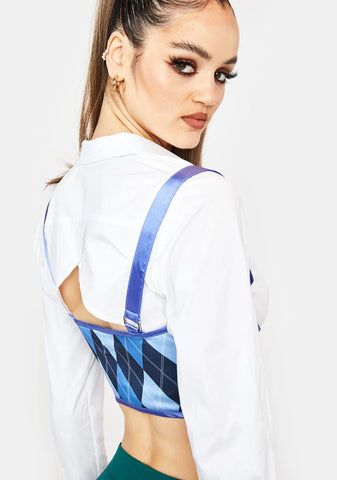 Learn The Ropes Argyle Bustier