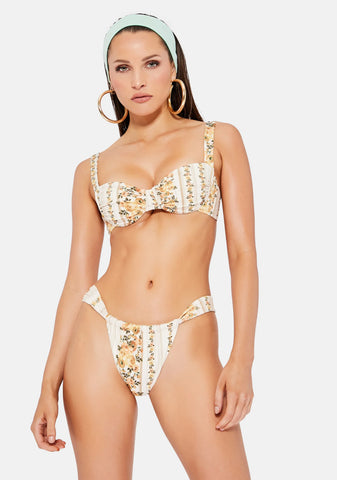 Peggy Floral Bandeau Bikini Set