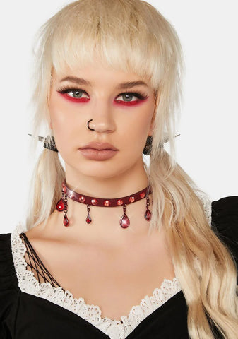 First Victim Rhinestone Choker