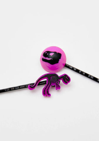 Back In History Dino Hair Clips