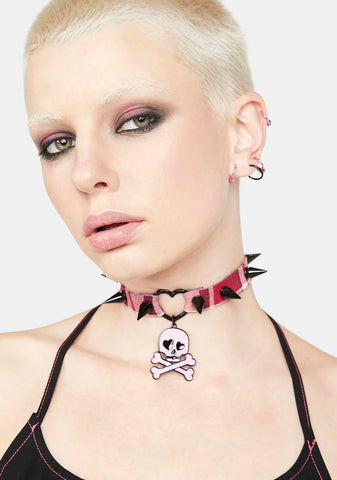 Scream And Shout Skull Choker