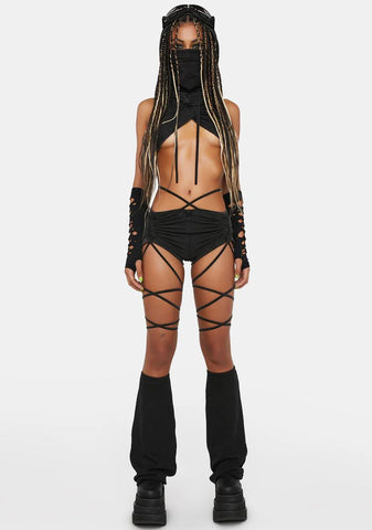 Compression Hooded Crop Top