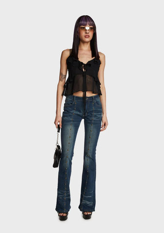 Beaming Babe Crop Top - Black