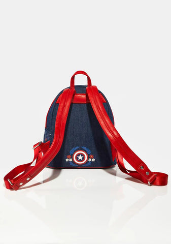 Marvel Captain America 80th Anniversary Shield Mini Backpack