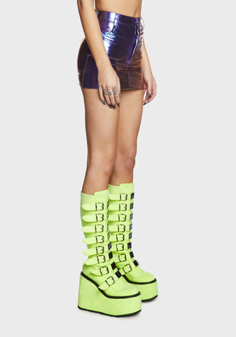 Cyber Crash Metallic Skirt