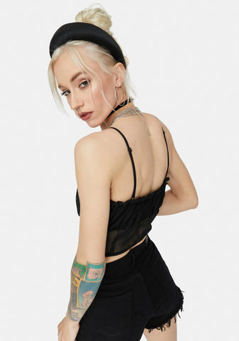 Truest Feelings Mesh Corset Tank