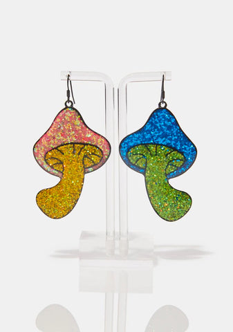 Wonderland Calling Mushroom Earrings